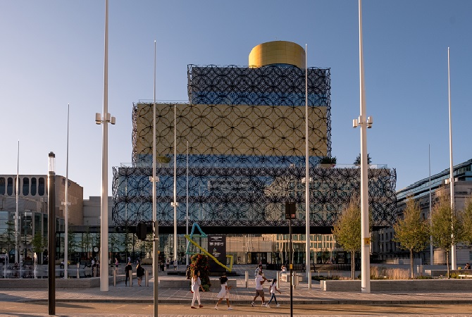 Library of Birmingham taken from Centenary Square