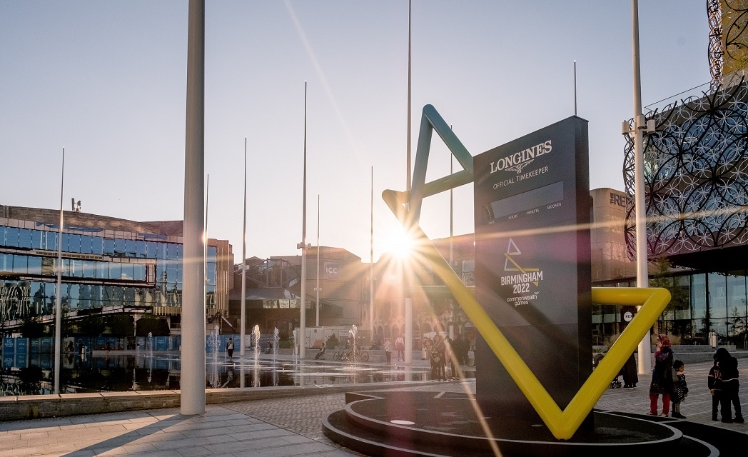 Commonwealth Games official countdown clock in Centenary Square