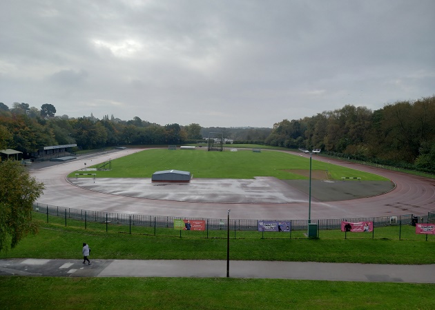 Athletics track at Wyndley Leisure Centre