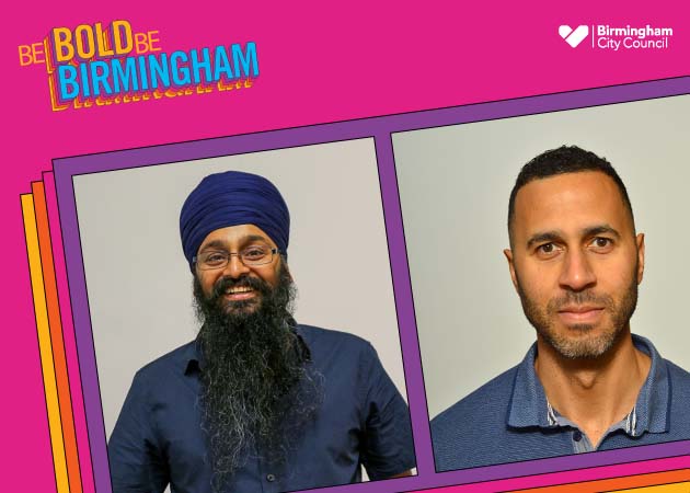 Left to right - Taran Singh and Clayton Shaw are the guests on episode 10 of the Be Bold, Be Birmingham podcast