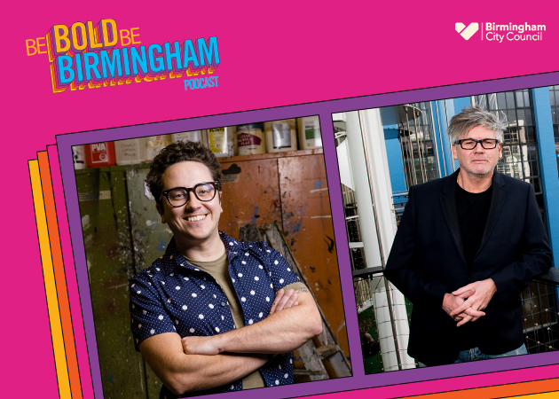 Left to right - Ben Wooldridge and Nigel Harris are the guests on episode eight of the Be Bold, Be Birmingham podcast