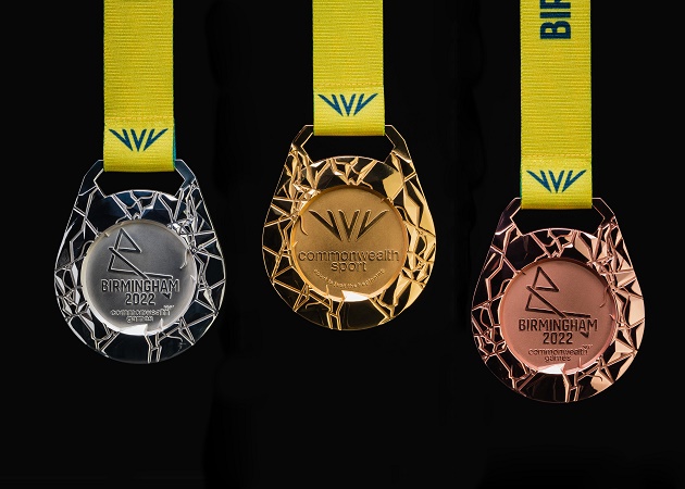 The gold, silver and bronze medals that will be awarded to athletes at the Birmingham 2022 Commonwealth Games