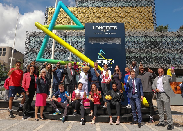 Team England athletes past, present and future hopefuls are joined by members of the Birmingham 2022 team, Games Partners and representatives of Birmingham City Council in Centenary Square